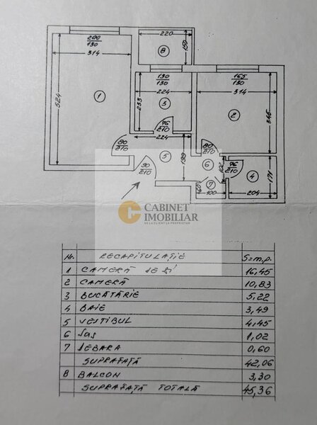 Podul Grant 2 camere decomandat bloc reabilitat